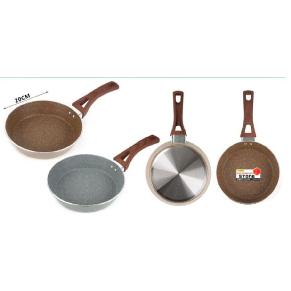 GENERICO - Sarten Antihaderente Para La Cocina 20 Cm Redondo