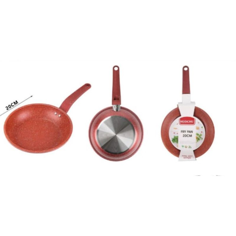 GENERICO - Sarten Antihaderente Para La Cocina 20 Cm Redondo Rojo