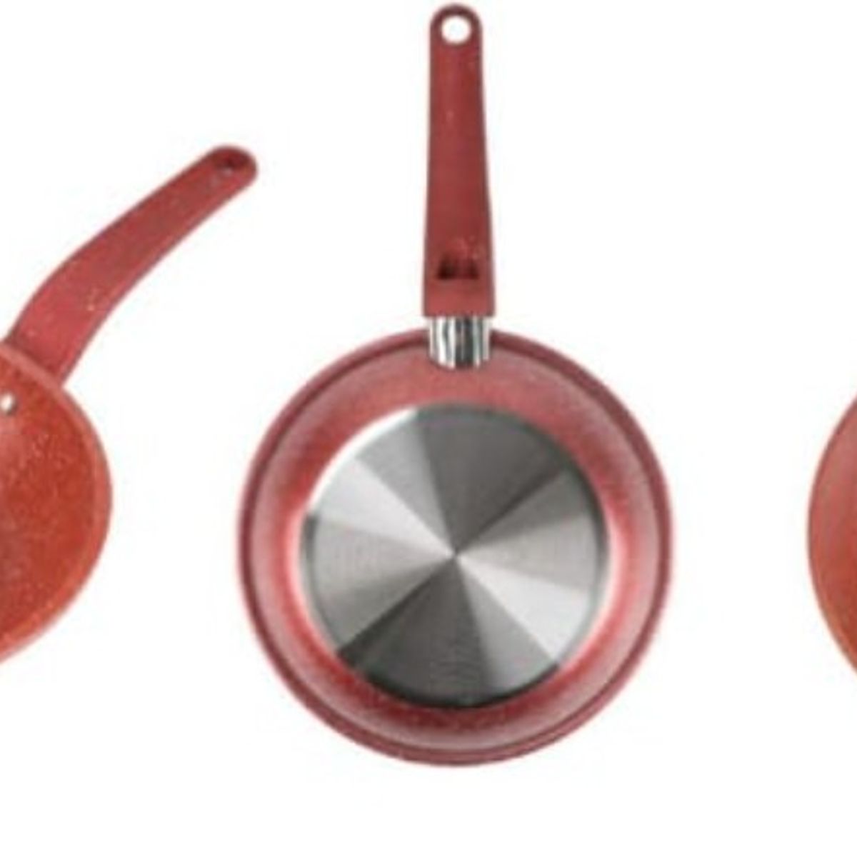 GENERICO - Sarten Antihaderente Para La Cocina 22 Cm Redondo Rojo