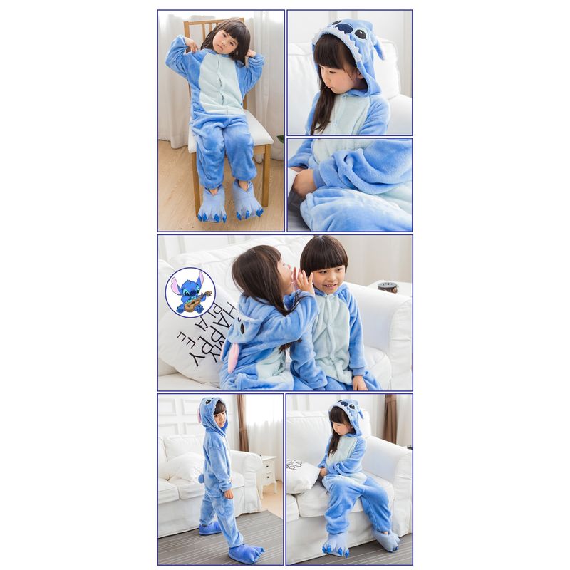 GENERICO - Disfraz Stitch Talla 12 Color Celeste  Niño