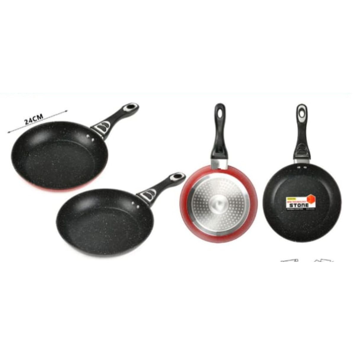 GENERICO - Sarten Antihaderente Para La Cocina 24 Cm Redondo