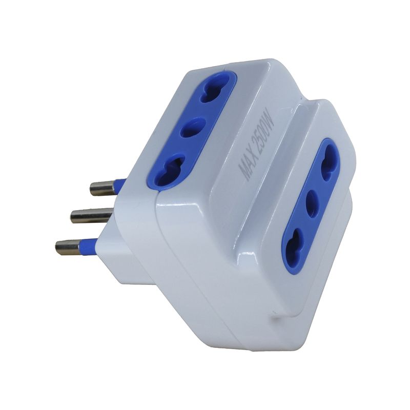 MACROTEL - Adaptador Enchufe 3 Tomas Bipaso Macrotel - Sello Sec