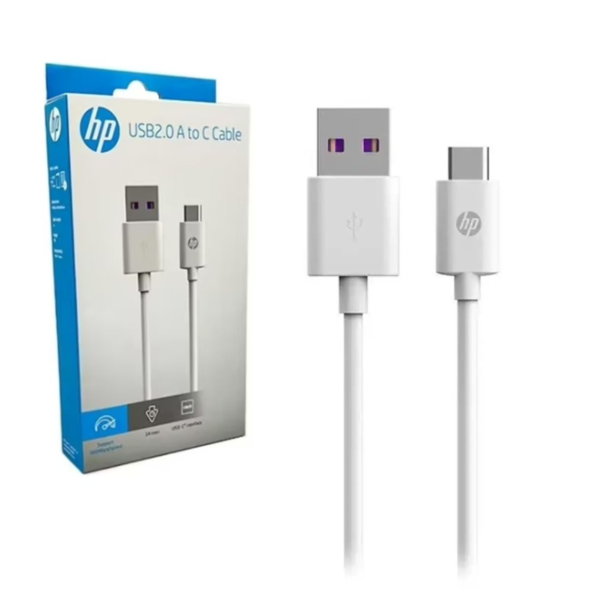 HP - Cable Hp Usb Tipo-c 1 Metro Blanco Carga Rápida Datos 480mbps