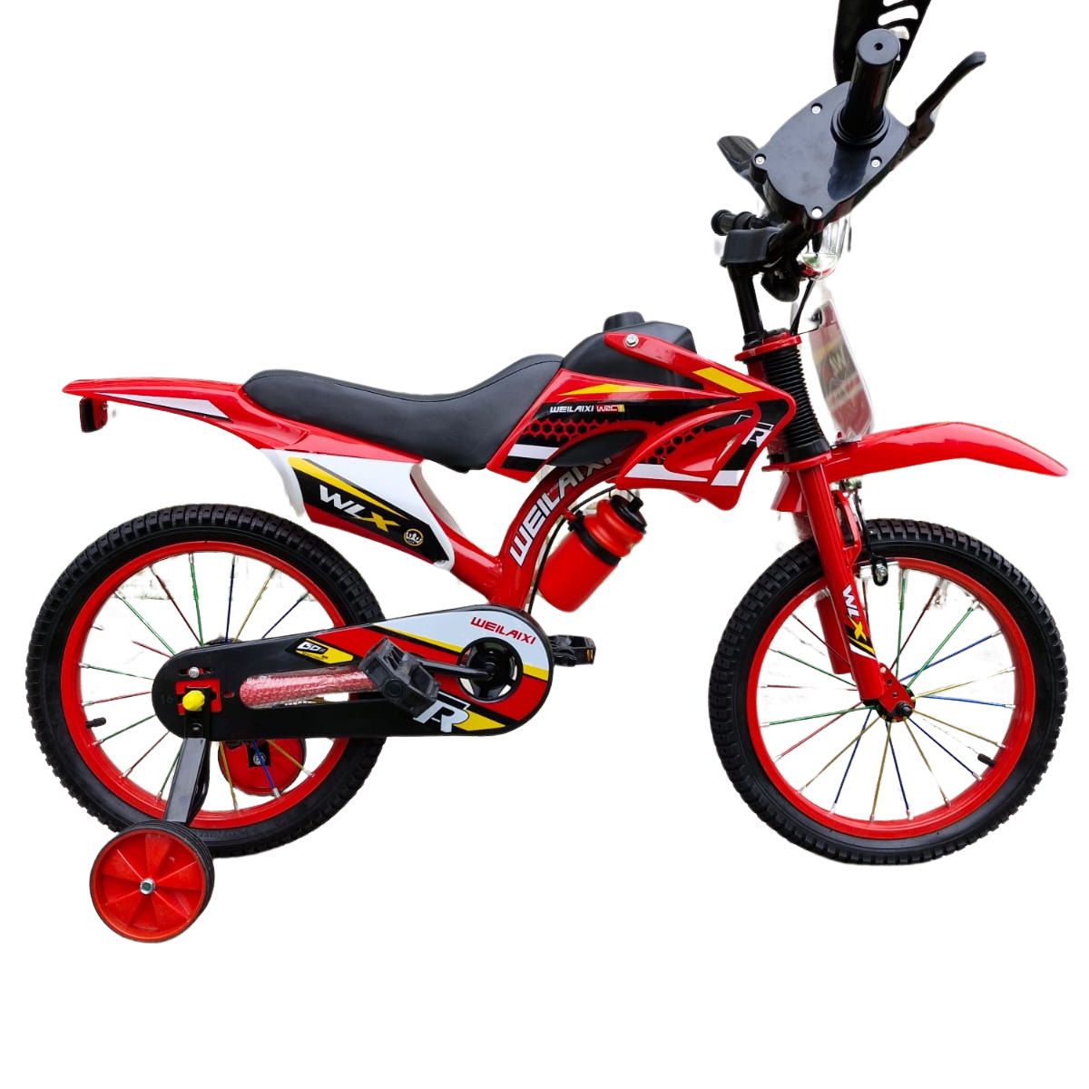 GENERICO - Bicicleta Aro 16  Sonido De Moto Infantil Niños Bike Roja E