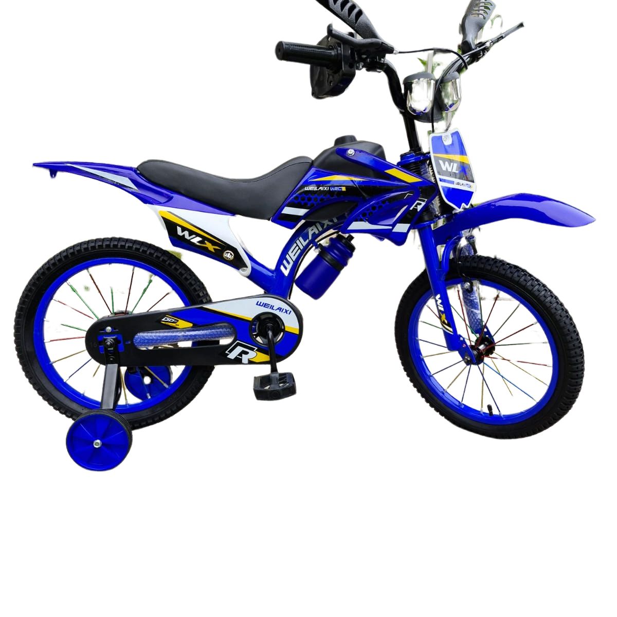 GENERICO - Bicicleta Aro 16  Sonido De Moto Infantil Niños Bike Azul E