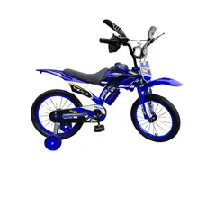 GENERICO - Bicicleta Aro 16 Sonido De Moto Infantil Niños Bike Azul E