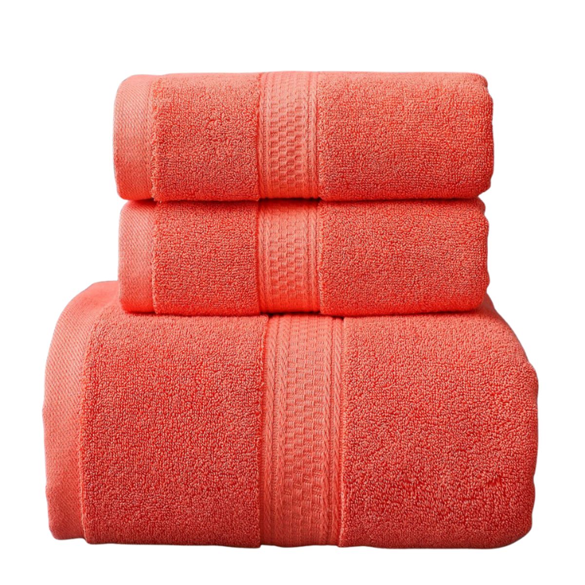 GARSIL - Pack De 3 Toallas De Baño y mano hotel de Algodon grueso Naranja