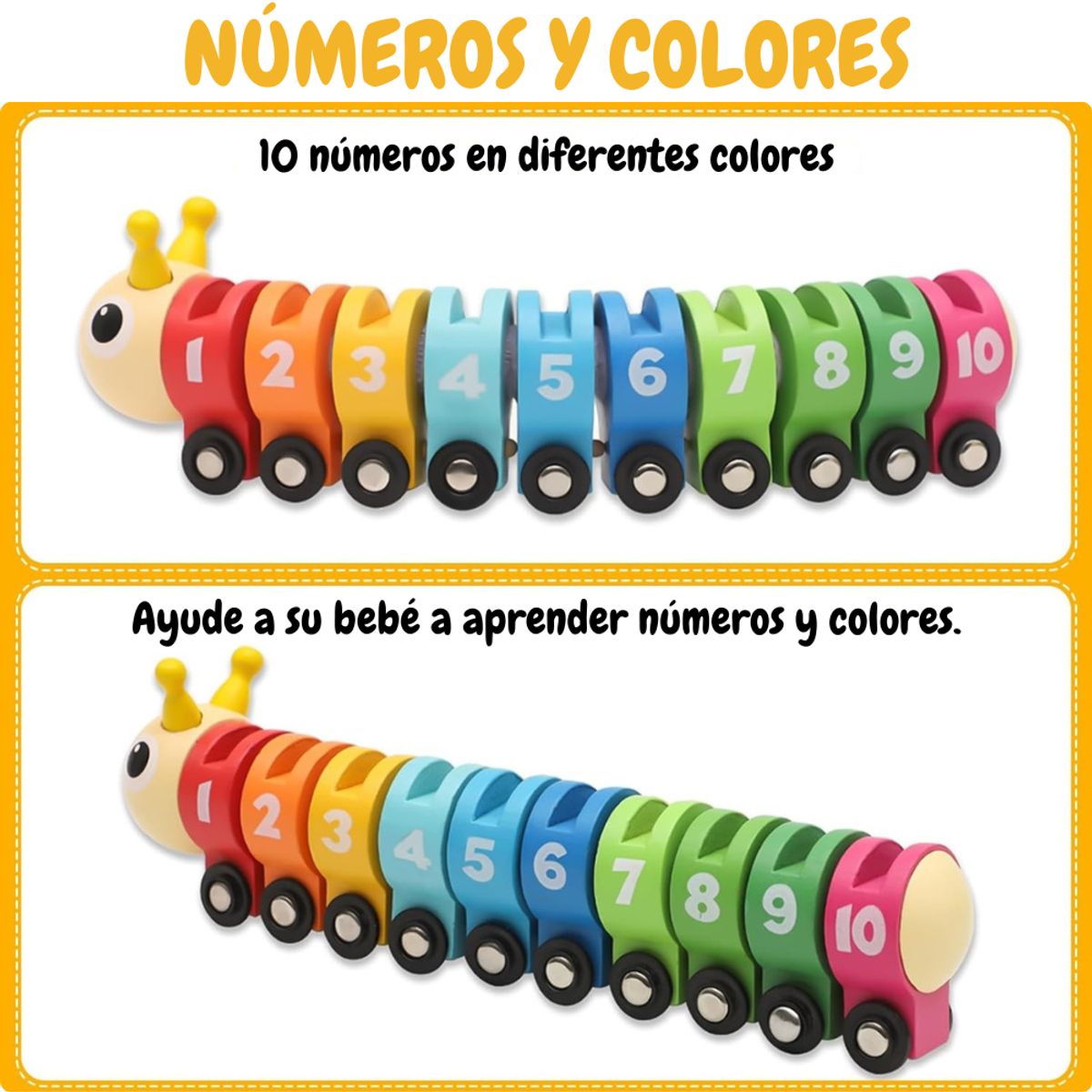 ABC - Juguete Educativo Montessori - Oruga de Tránsito