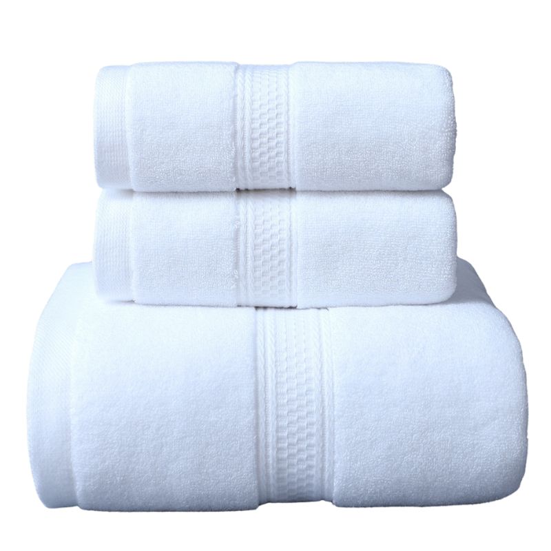 GARSIL - Pack De 3 Toallas De Baño y mano hotel de Algodon grueso Blanco