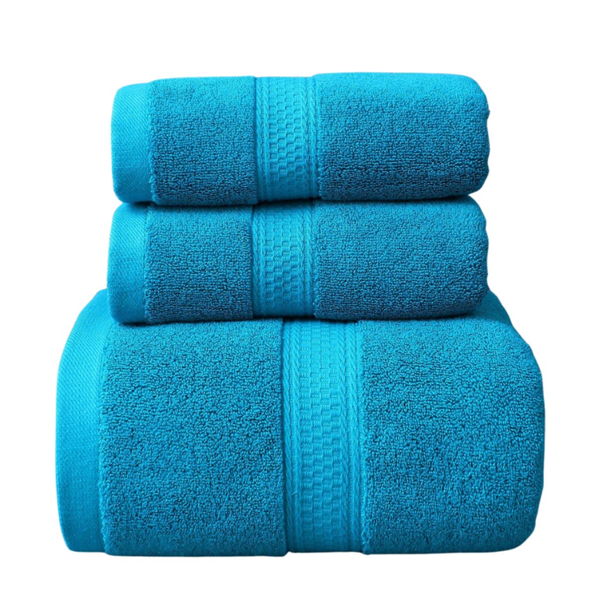 GARSIL - Pack De 3 Toallas De Baño y mano hotel de Algodon grueso Turquesa