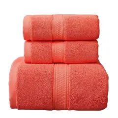 GARSIL - Pack De 3 Toallas De Baño y mano hotel de Algodon grueso Naranja