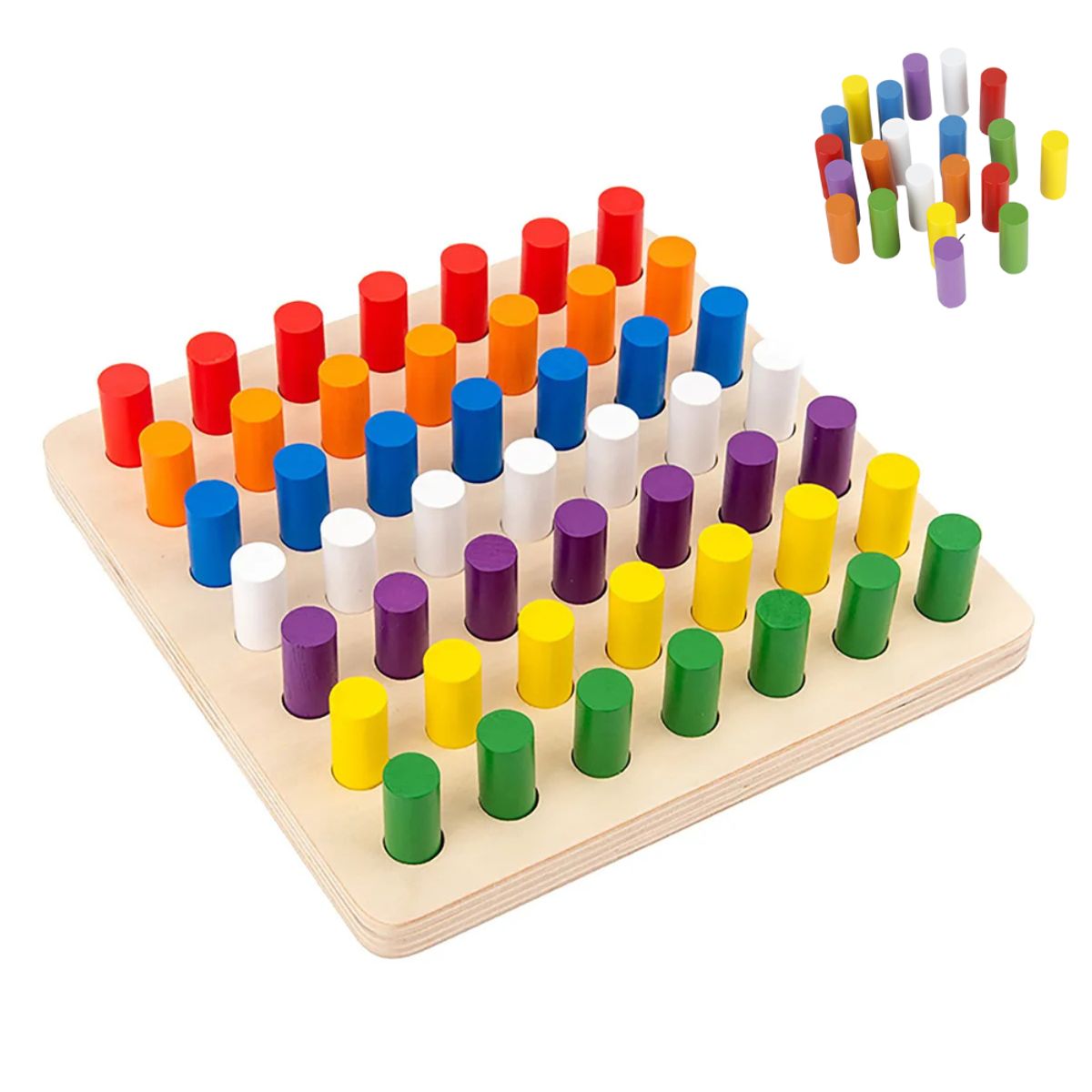 ABC - Juego Montessori Clasificación y Apilado de Colores