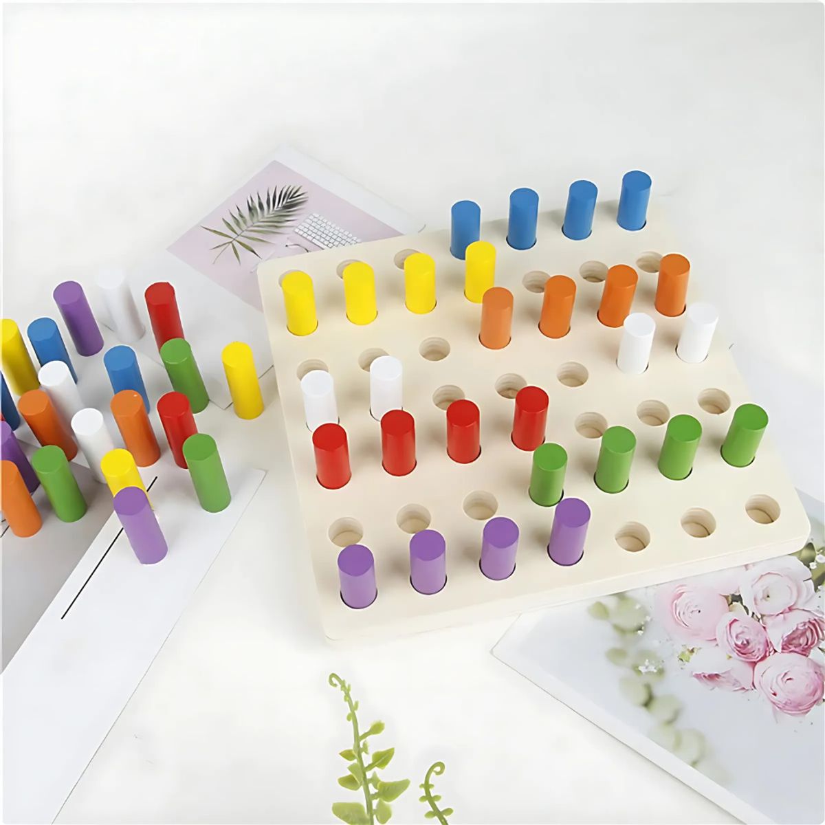 ABC - Juego Montessori Clasificación y Apilado de Colores