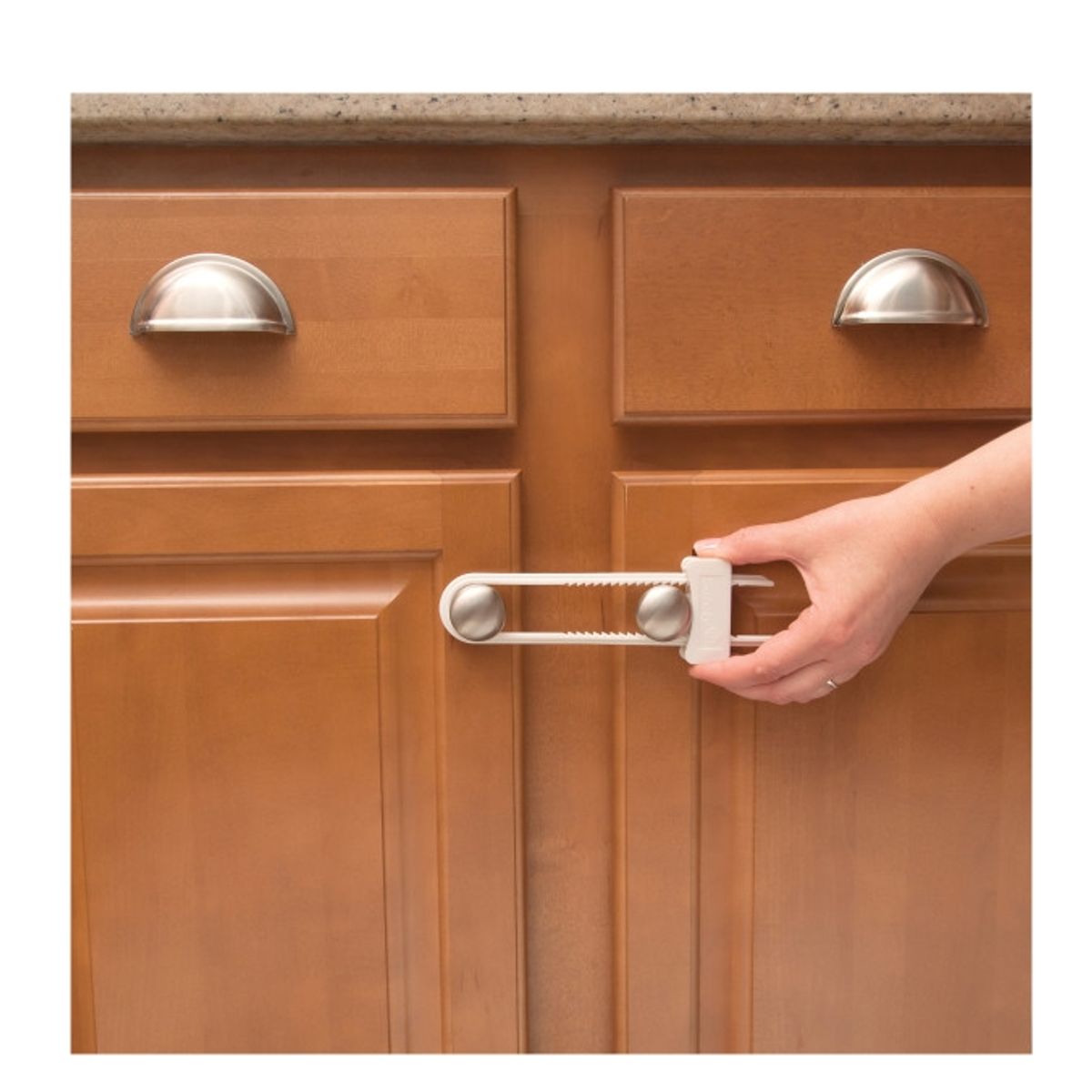 SAFETY 1ST - Seguro para puertas de armarios modelo rígido sierra