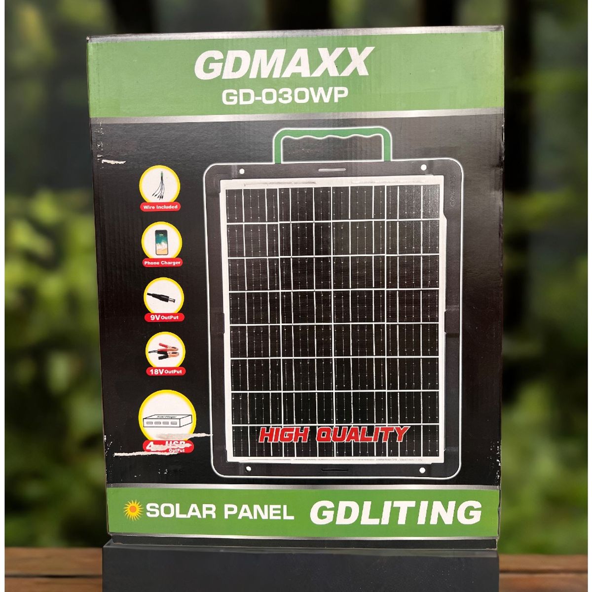 GENERICO - Panel Solar Portátil 30W Carga Múltiple para Smartphones Lámparas