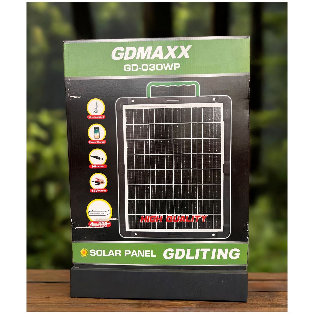 GENERICO - Panel Solar Portátil 30W Carga Múltiple para Smartphones Lámparas