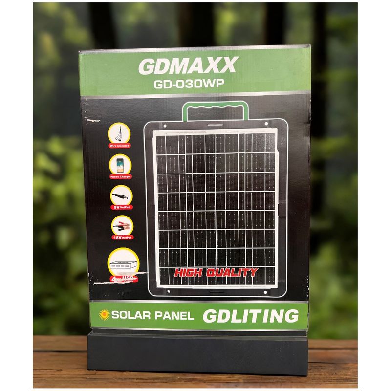 GENERICO - Panel Solar Portátil 30W Carga Múltiple para Smartphones Lámparas