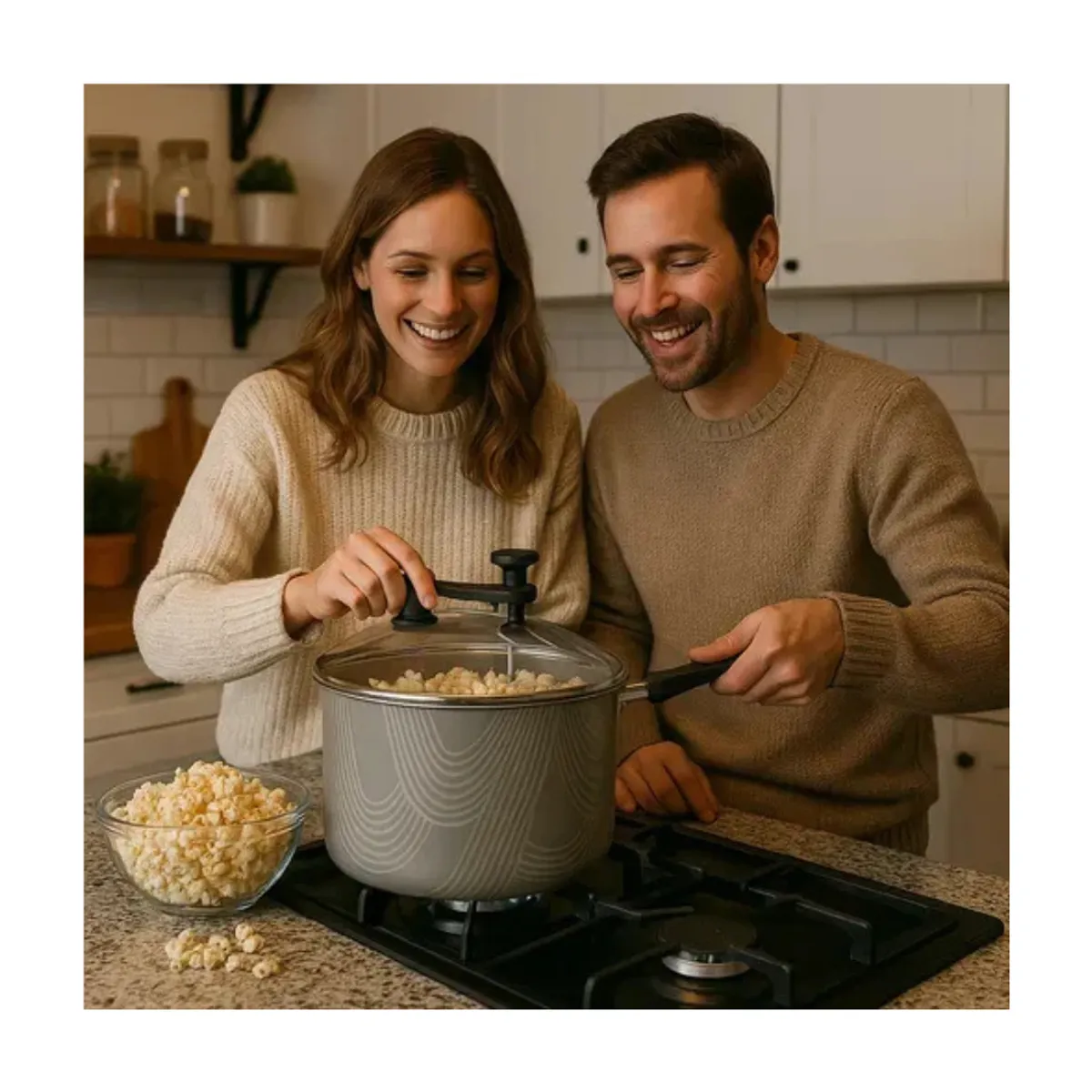 GENERICO - Olla Cabritas Pop Corn Palomitas Cotufas -gris