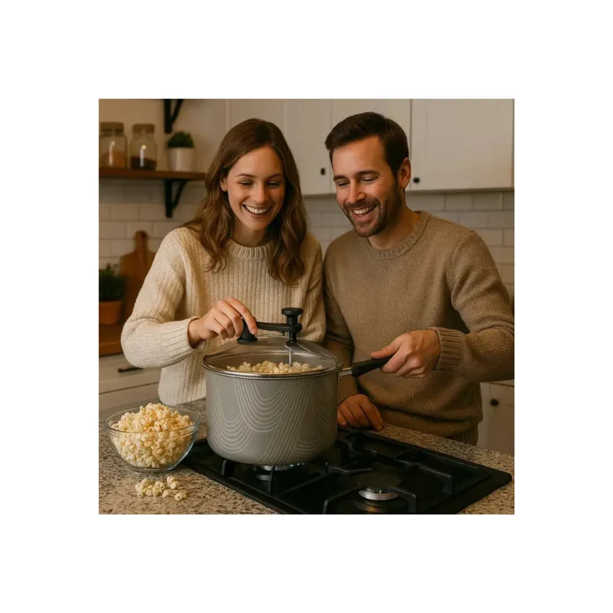 GENERICO - Olla Cabritas Pop Corn Palomitas Cotufas -gris