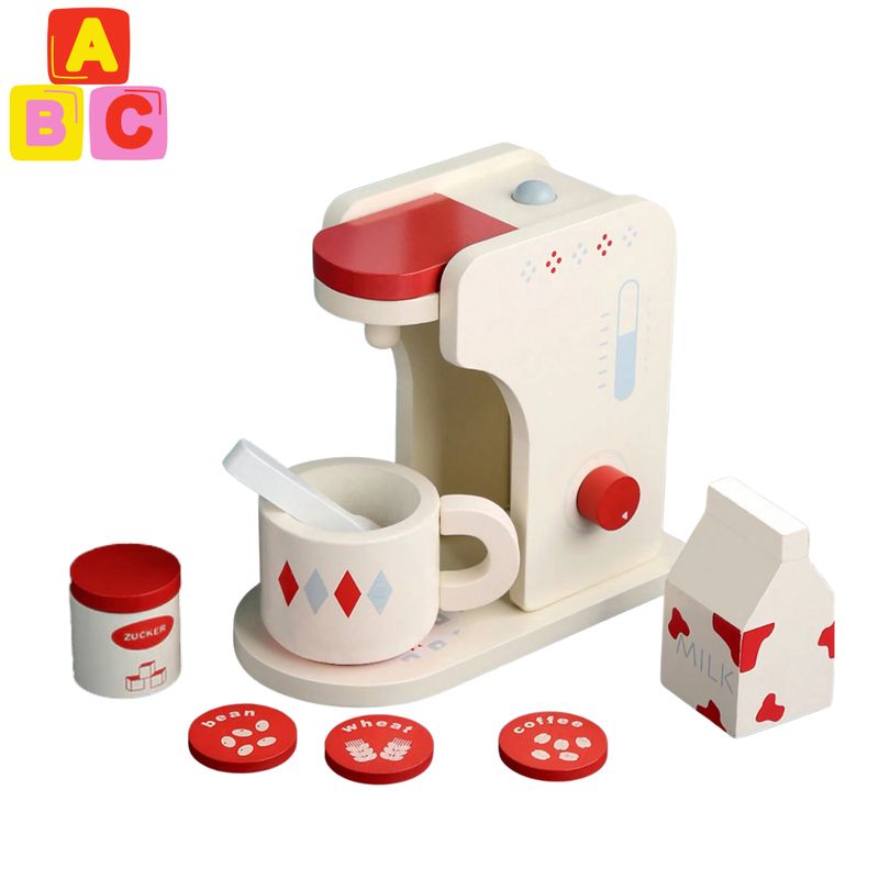 ABC - Maquina de café Didáctica de Madera para niños