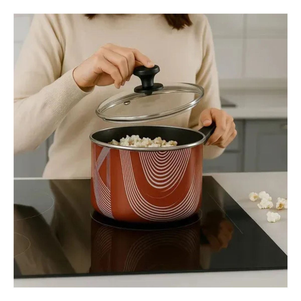 GENERICO - Olla Cabritas Pop Corn Palomitas Cotufas - Roja