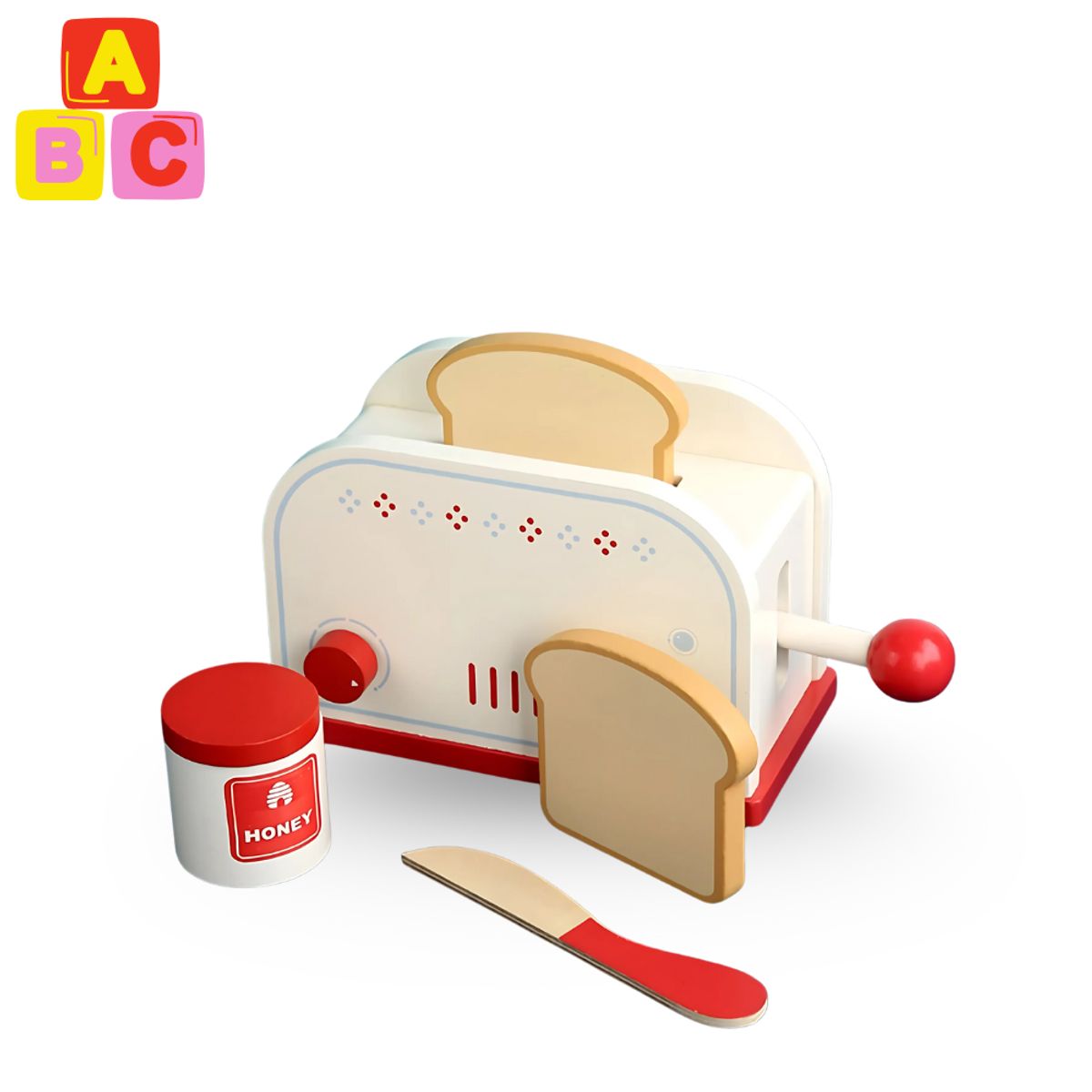 ABC - Tostadora de Madera para Niños  Juguete Role Play Educativo