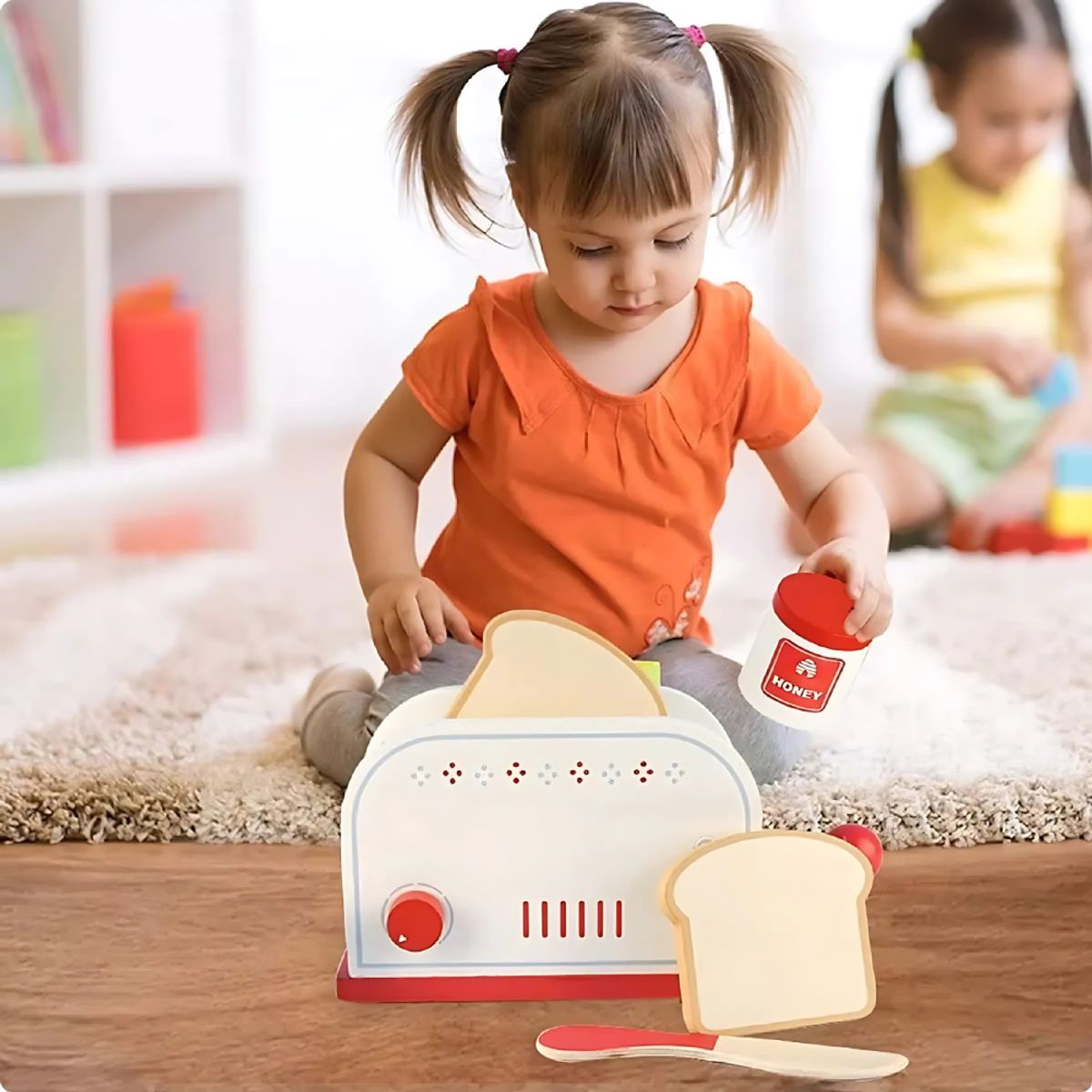 ABC - Tostadora de Madera para Niños  Juguete Role Play Educativo