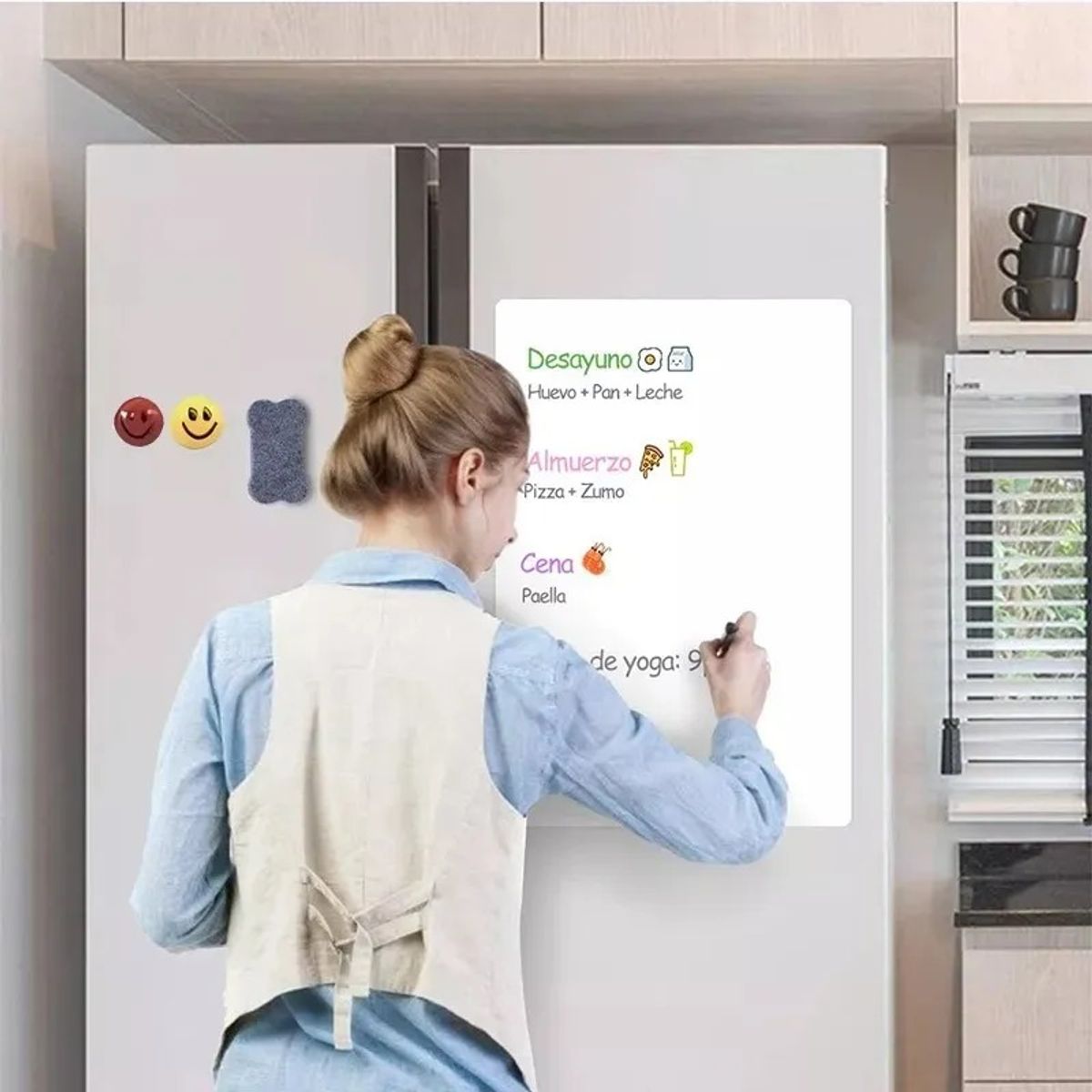 GENERICO - Pizarra Magnética Para Refrigerador - Pizarra Flexible Imán