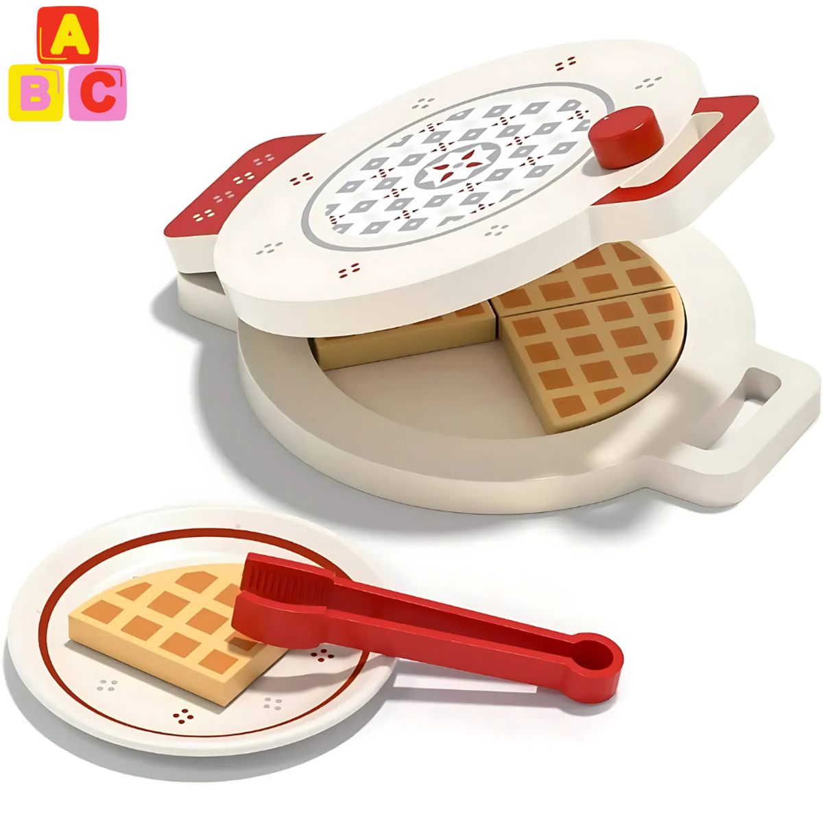 ABC - Waflera de Madera para Niños  Juguete de Cocina de Roll