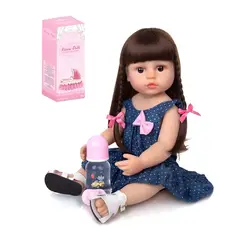 GENERICO - Muñeca infantil bebé realista silicona azul