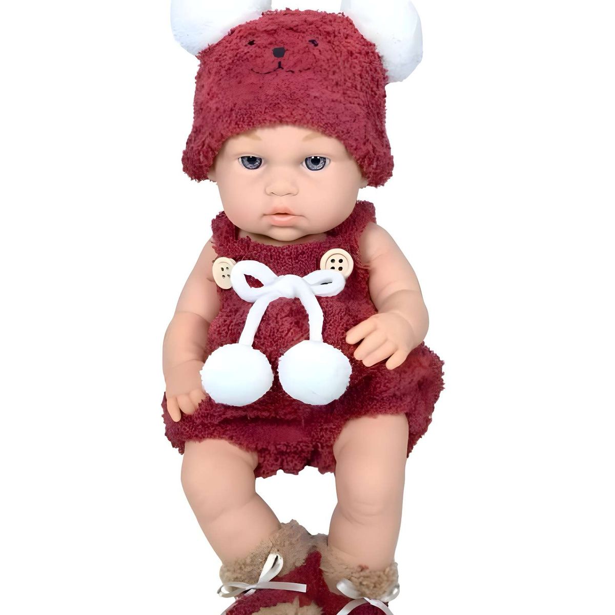 GENERICO - Muñeca infantil bebé realista silicona rosada