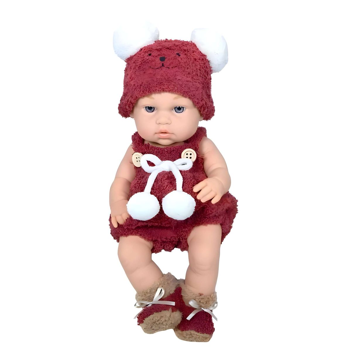 GENERICO - Muñeca infantil bebé realista silicona rosada