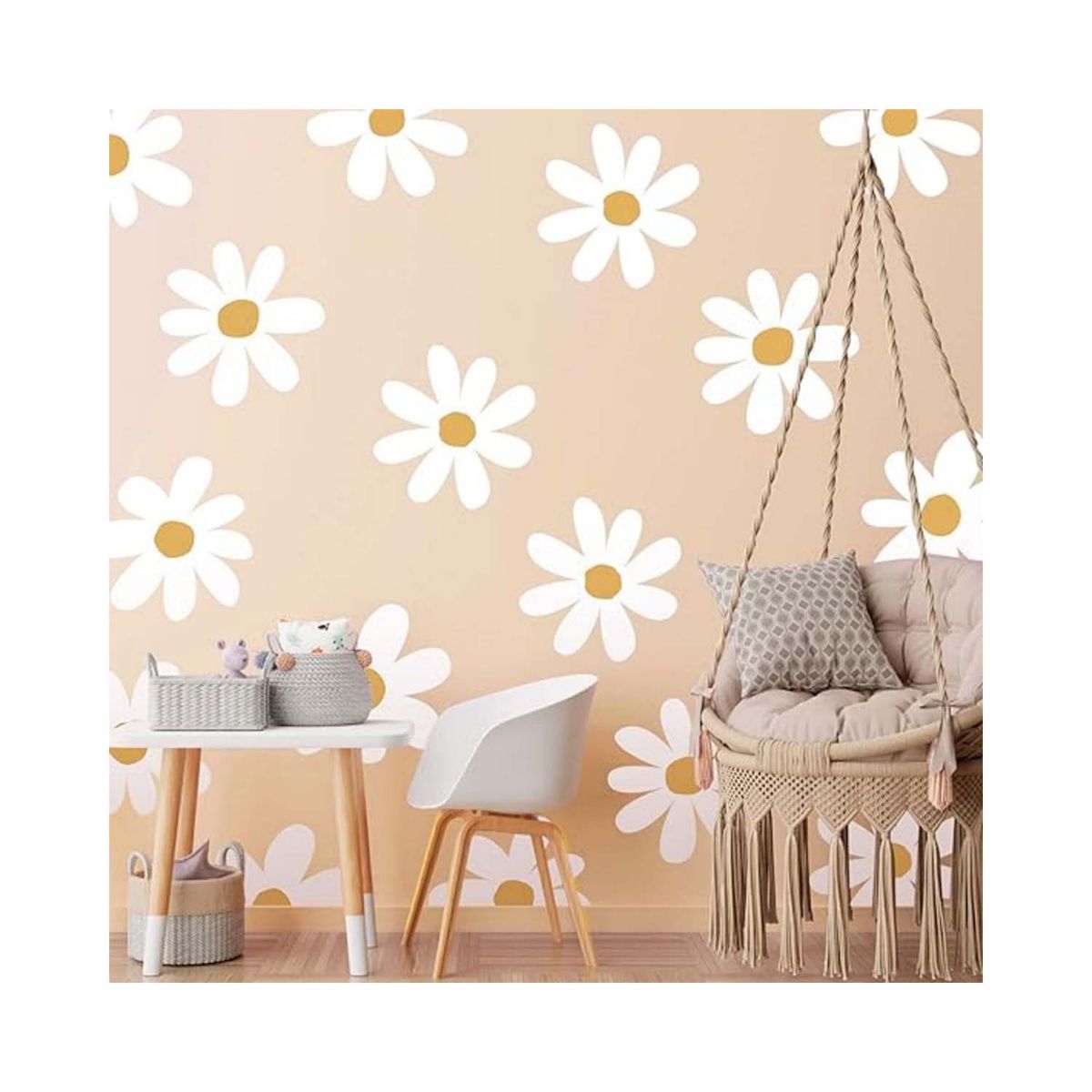 LELOX - Paquete de 12 Pegatinas Decorativas para Pared (Margarita)