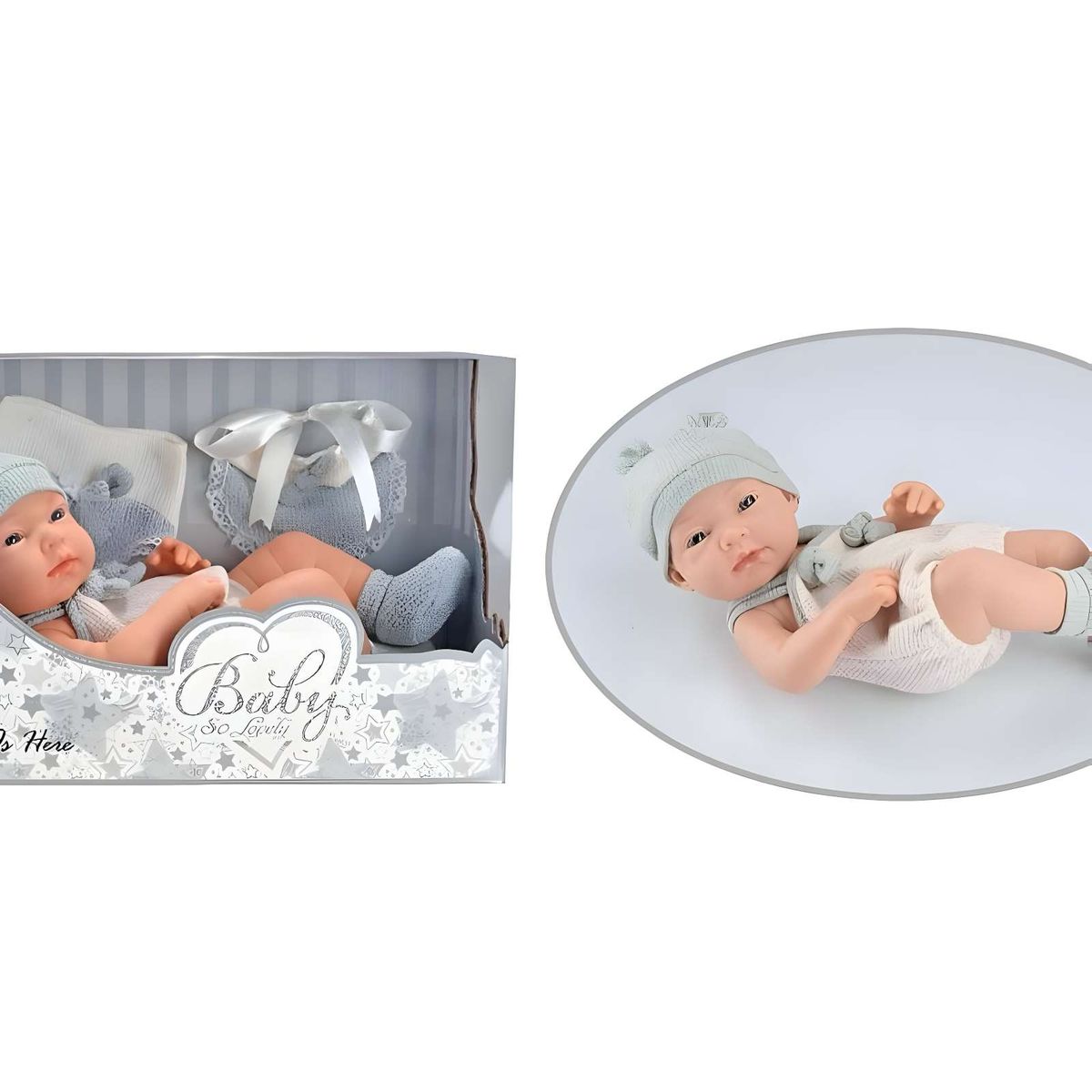 GENERICO - Muñeca bebé realista niña infantil babydoll celeste