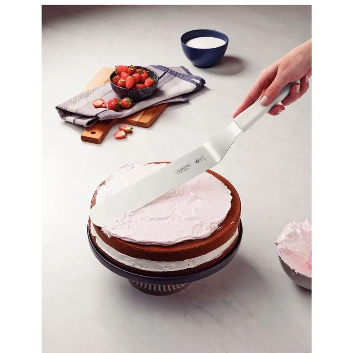 TRAMONTINA - Espátula larga para repostería acero inoxidable 42cm.