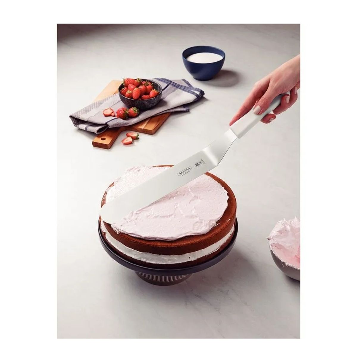 TRAMONTINA - Espátula larga para repostería acero inoxidable 42cm.