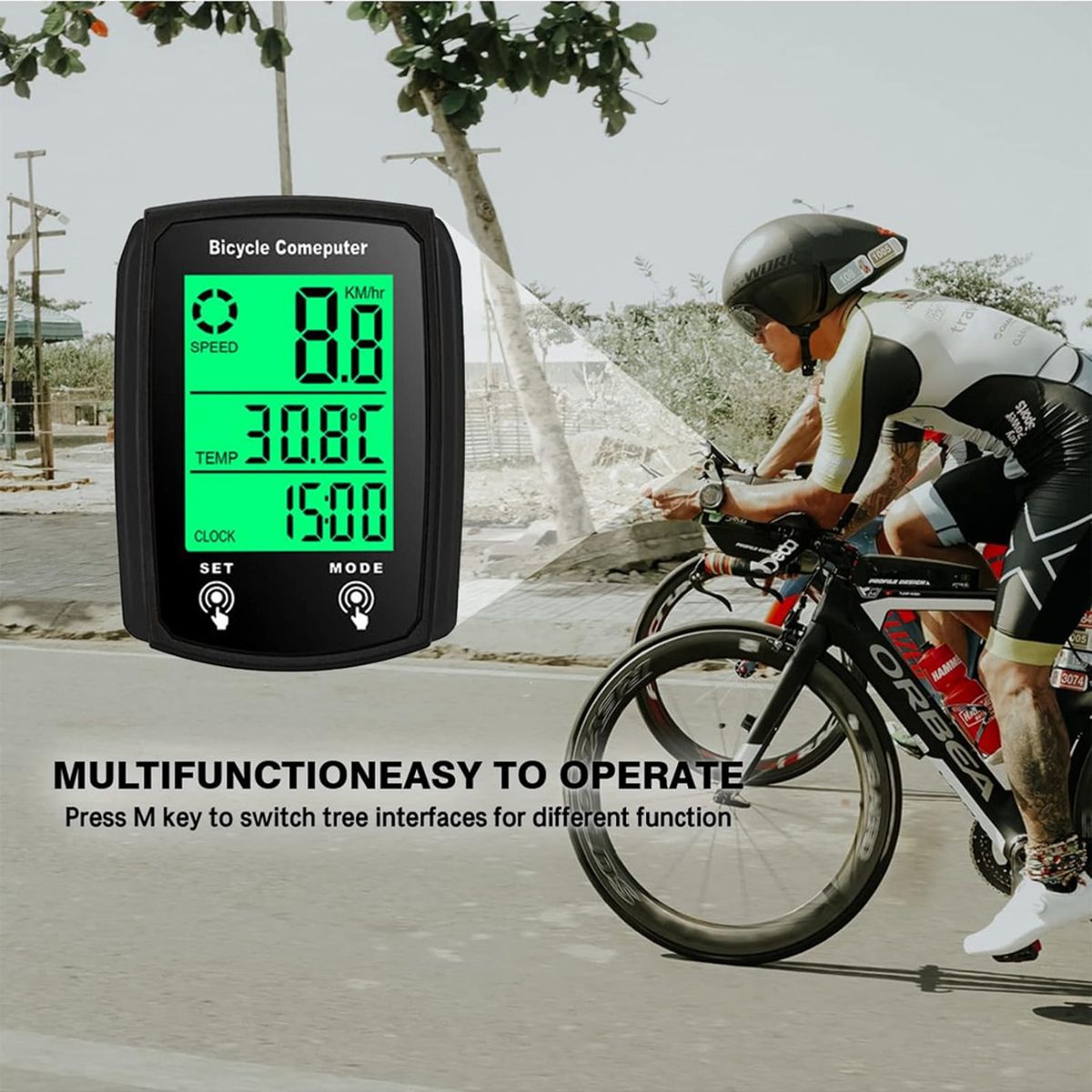 EDWINAYY - Velocímetro Inalámbricotiempoodómetro Para Bicicleta