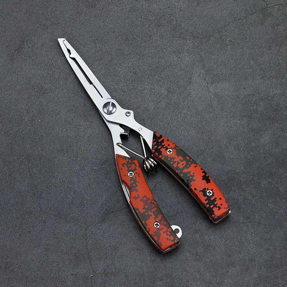 GENERICO - Alicate de pesca multifuncional pixel rojo