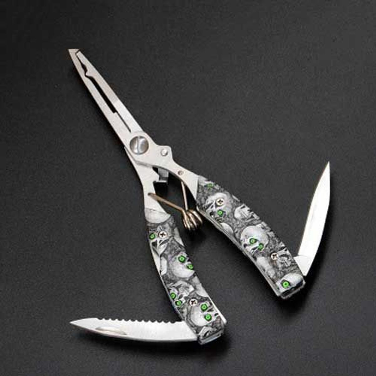 GENERICO - Alicate de pesca multifuncional pixel rojo