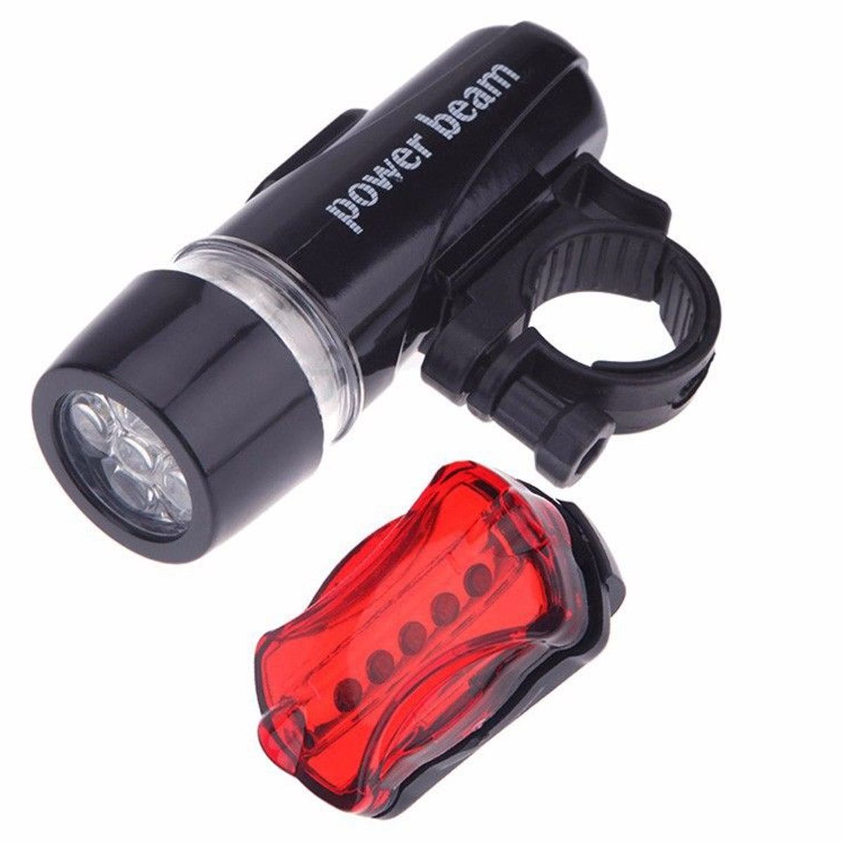 GENERICO - Set De Luz Delantera Y Trasera Para Bicicletas Negro
