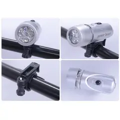 GENERICO - Set de luz delantera y trasera para bicicletas gris