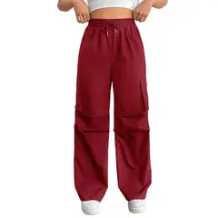 BLWOENS - Pantalones largos para mujeres - Rojo