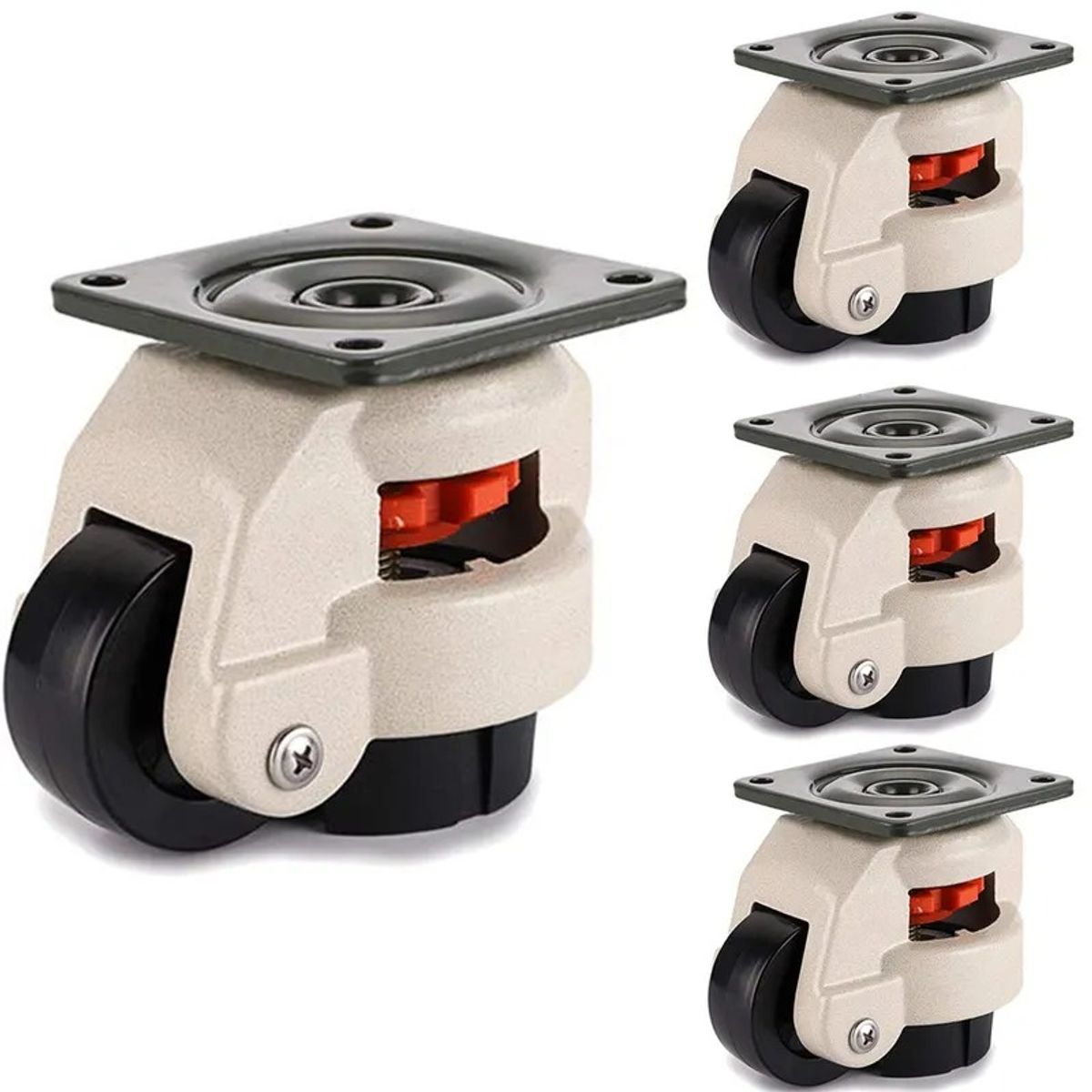 GENERICO - 4 Ruedas Para Muebles Con Ajuste De Nivel. Carga De 500 Kg