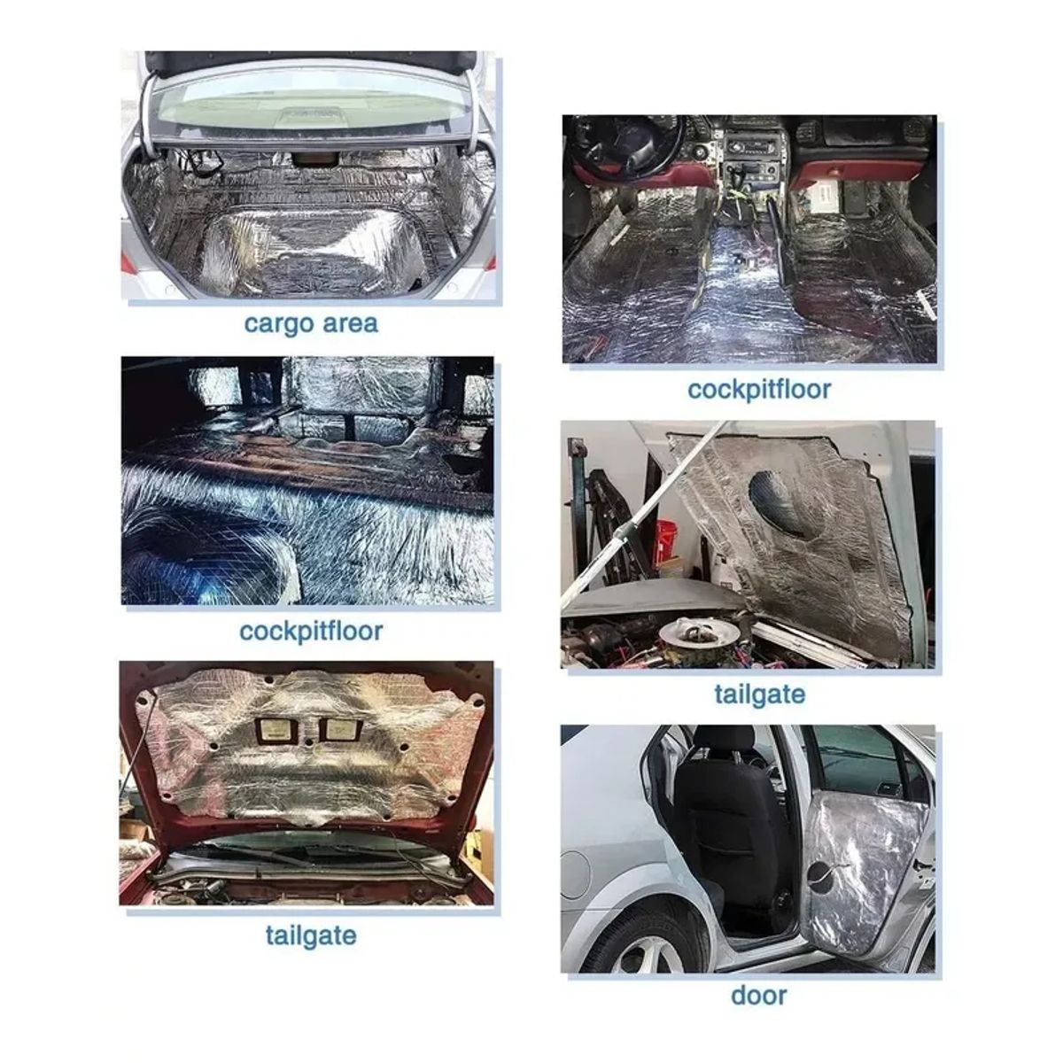 GENERICO - Lamina Goma Aislante 5mm Sonido Termico Puertas Absorción