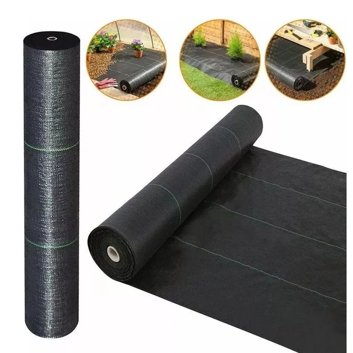 GENERICO - Malla Antimaleza Cubresuelo 2m De Ancho X 100m De Largo