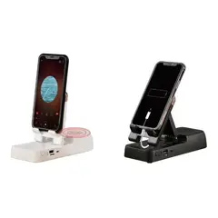 GENERICO - Soporte Celular Parlante Bt Cargador Powerbank Escritorio Blanco