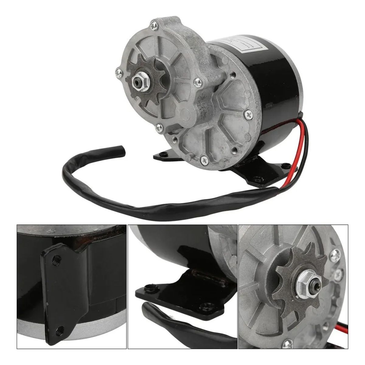 GENERICO - Motor Eléctrico de Reducción de Engranajes 12V 250W DC
