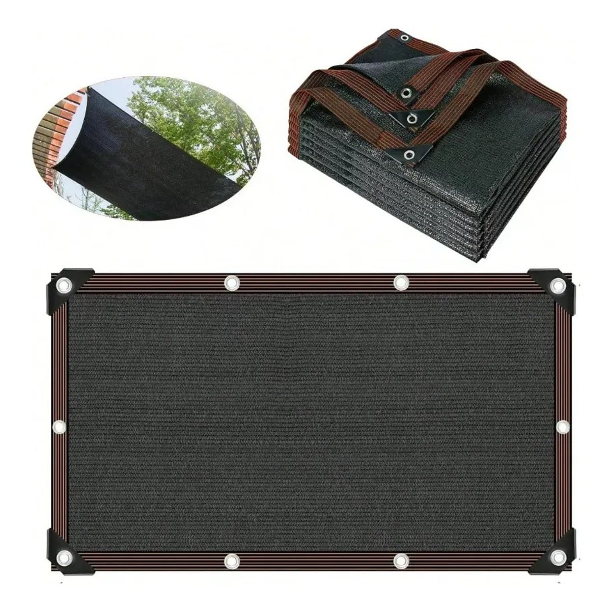 KUANGYE - Valla De Malla Privacidad Fijaciones 2x5m Tasa Sombreado 90%