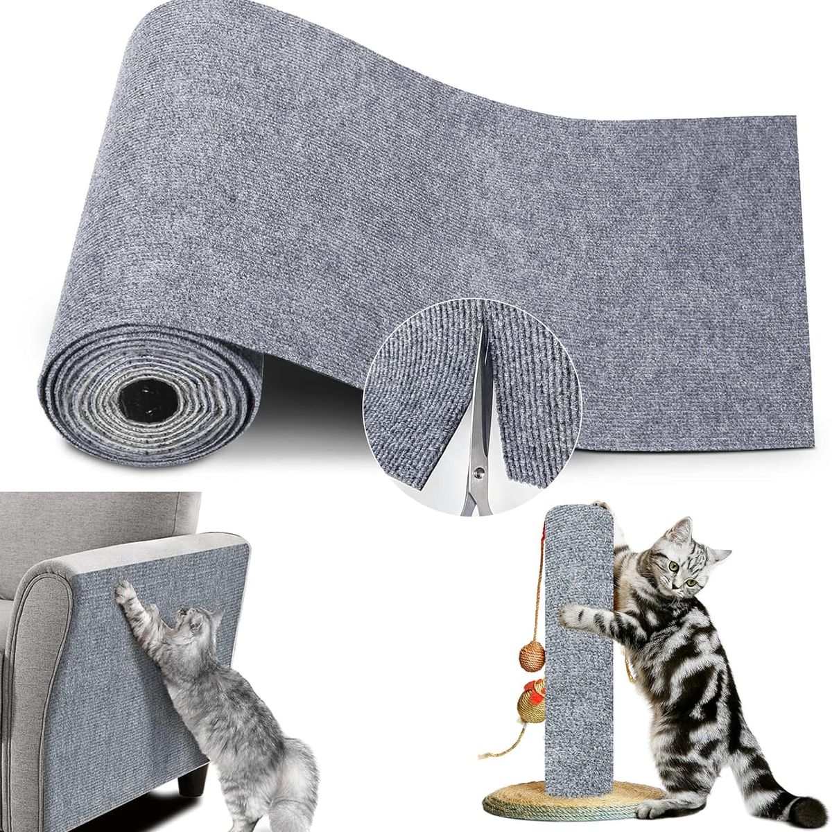 KUANGYE - Autoadhesivoa Rascador De Gatos Sillon P/esquina Y Pared 3 m