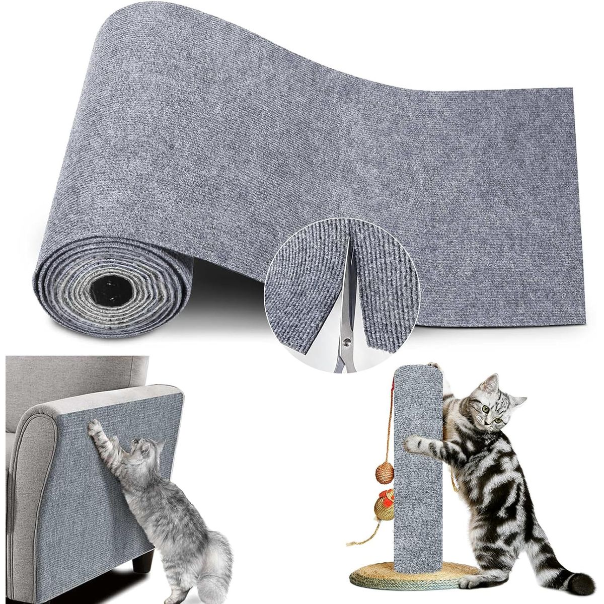 KUANGYE - Autoadhesivoa Rascador De Gatos Sillon P/esquina Y Pared 3 m